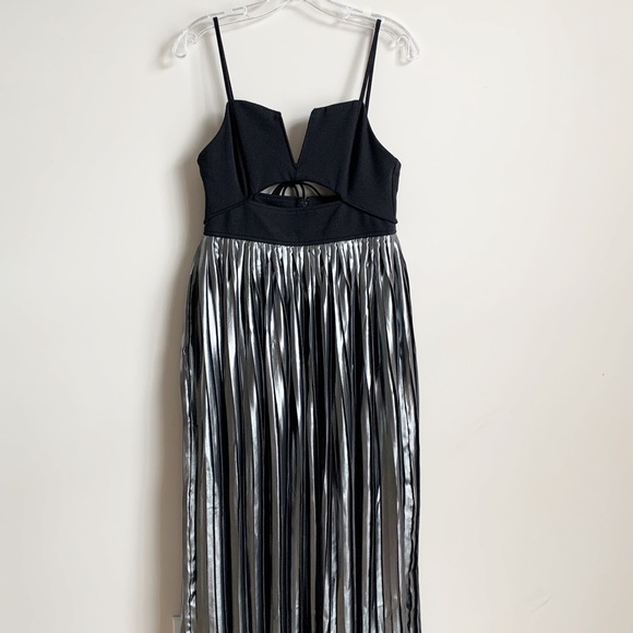NWT Free People Black Silver Piper Dress - Picture 5 of 11